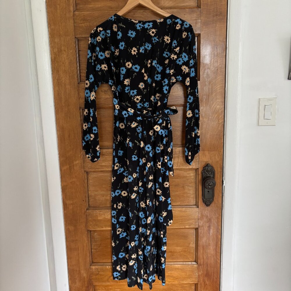 No. 6 Store Romy Jumpsuit in Black and Blue Falling Floral - Picture 10 of 11